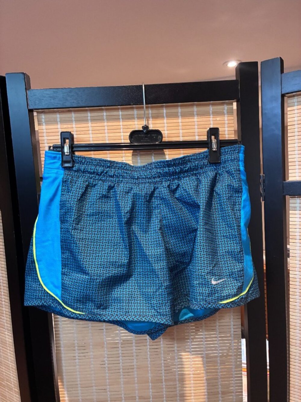 Nike Dri-FIT Blue Print Running Shorts Size S